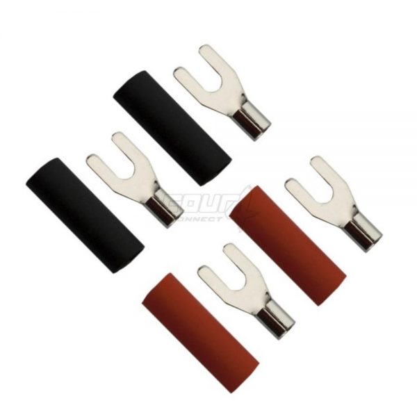FOUR Connect 4-690811 M4 Fork Connector 2.5mm², 2xRed And 2xBlack
