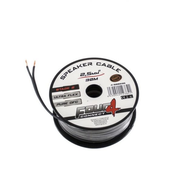 FOUR Connect STAGE2 speaker cable 2x2.5mm2, OFC, 30m spool