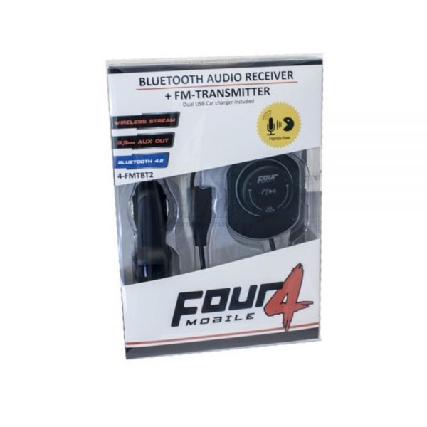 FOUR Mobile Bluetooth V4.2 FM transmitter with multicontrol unit