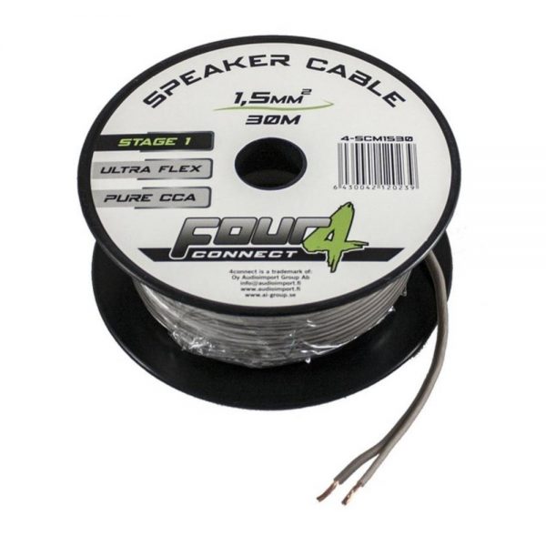 FOUR Connect 2x1,5mm2 speaker cable 30 meters