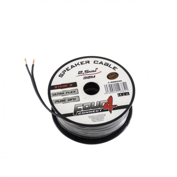 FOUR Connect STAGE2 speaker cable 2x2.5mm2, OFC, 30m spool - Image 3