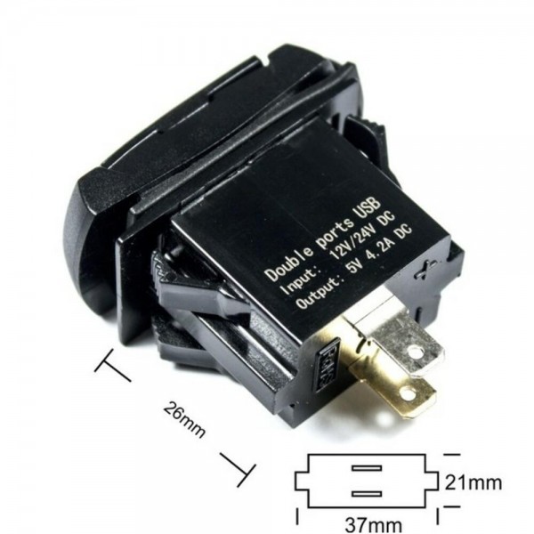 FOUR Connect 4-600157 Waterprof USB-Charger With Voltage Display - Image 2