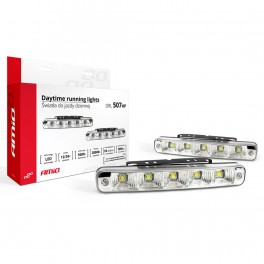 ΦΩΤΑ ΗΜΕΡΑΣ DRL 12/24V 11,52W 10 LED 1000Lm 190x29x40mm AMiO – 2 ΤΕΜ.