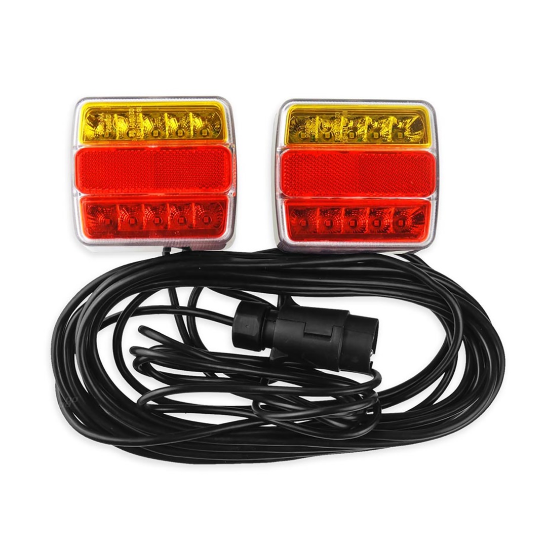 ΦΑΝΑΡΙΑ ΠΙΣΩ ΤΡΕΙΛΕΡ ΜΑΓΝΗΤΙΚΑ LED ΜΕ ΚΑΛΩΔΙΟ 7pin 12V 100x95x37mm TLS03 AMIO – 2 ΤΕΜ. - Image 2