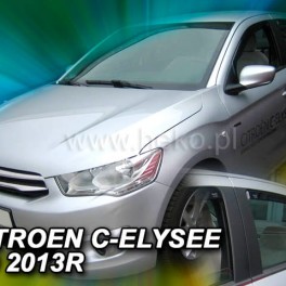 CITROEN C-ELYSEE 4D 2013+ ΣΕΤ ΑΝΕΜΟΘΡΑΥΣΤΕΣ ΑΥΤΟΚΙΝΗΤΟΥ ΑΠΟ ΕΥΚΑΜΠΤΟ ΦΙΜΕ ΠΛΑΣΤΙΚΟ HEKO - 4 ΤΕΜ.