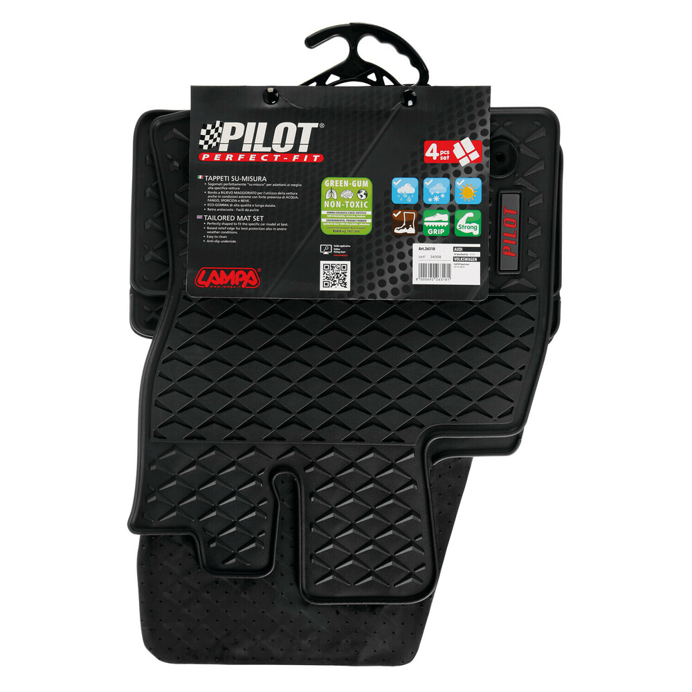 AUDI A3 5D 2012-2020 / VW GOLF 7 SPORTSVAN ΠΑΤΑΚΙΑ ΜΑΡΚΕ ΛΑΣΤΙΧΟ PILOT ECO GOMMA STYLE A (ΜΕ ΚΟΥΜΠΩΜΑΤΑ) LAMPA - 4 ΤΕΜ. - Image 2