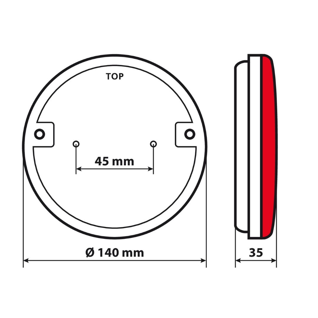 ΦΩΣ ΠΙΣΩ ΑΡΙΣΤΕΡΟ 12/24V DYNAMIC-O 140 mm ΜΕ 29 LED 3 ΧΡΗΣΕΙΣ ΘΕΣΕΩΣ/ΦΛΑΣ/STOP (ΚΟΚΚΙΝΟ/ΠΟΡΤΟΚΑΛΙ/ΛΕΥΚΟ) - 1 ΤΕΜ. - Image 2