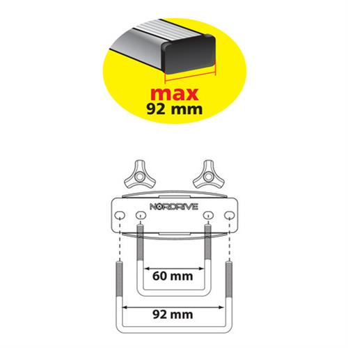 Μπαγκαζιέρα 630LT D-BOX NORDRIVE Γυαλιστερή Μαύρη - Image 2