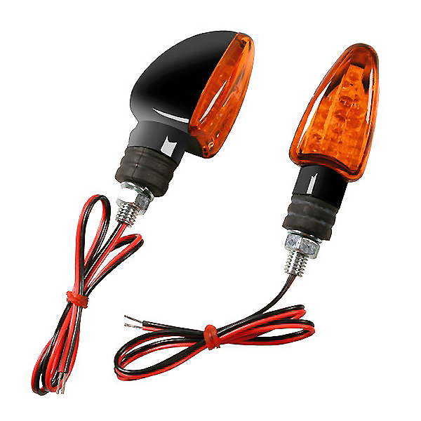 ΦΛΑΣ ΜΗΧΑΝΗΣ ARROW 12V LED (68 x 27 mm) ΜΑΥΡΟ ΜΕ ΠΟΡΤΟΚΑΛΙ ΤΖΑΜΑΚΙ -2 ΤΕΜ. - Image 2