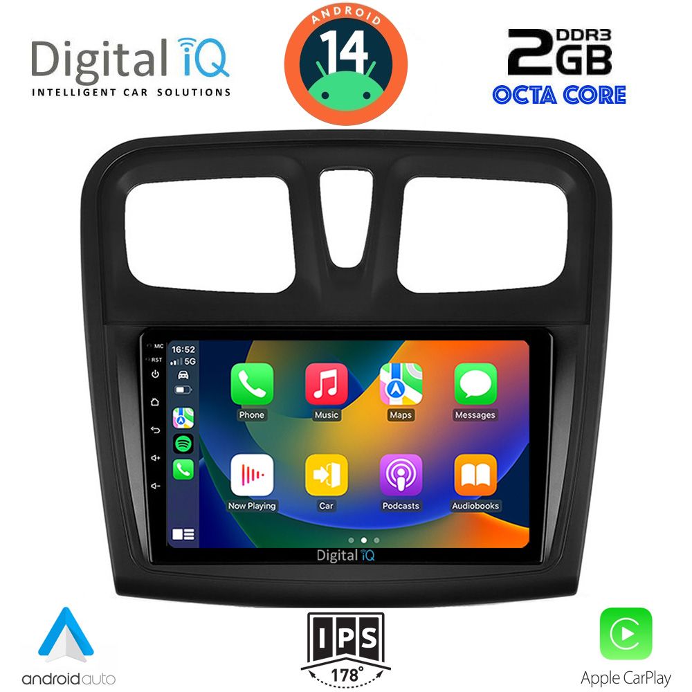 DIGITAL IQ RTG 4108SQ_CPA (9inc) MULTIMEDIA TABLET for DACIA LOGAN – SANDERO mod. 2012-2019