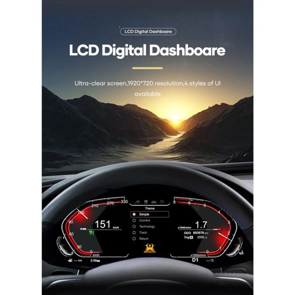 DIGITAL IQ DGU 958_IC (12.3in) BMW 5 Series E60 - E61 - E63 mod. 2003-2009 CCC & CIC COMPATIBLE DIGITAL DASHBOARD - Image 2