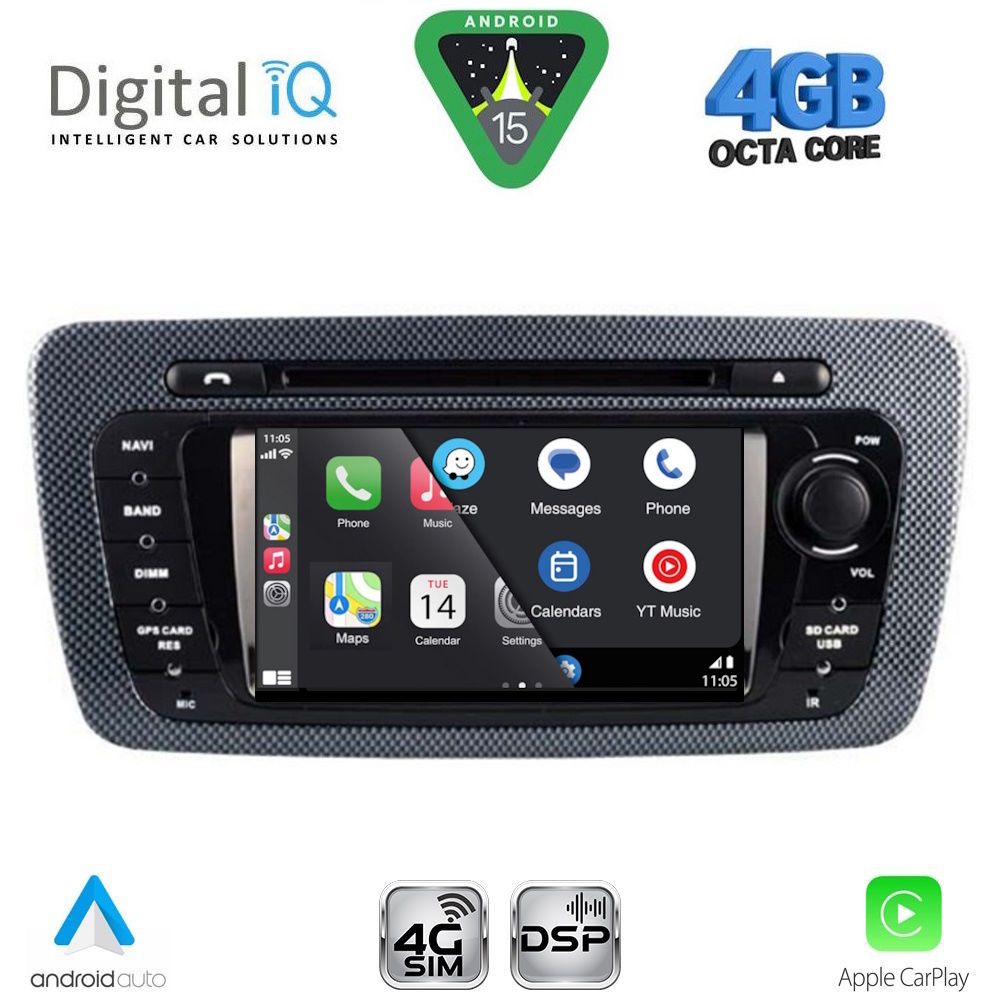 DIGITAL IQ BLG 446_CPA (7" DECK) MULTIMEDIA SYSTEM for SEAT IBIZA mod. 2008-2015