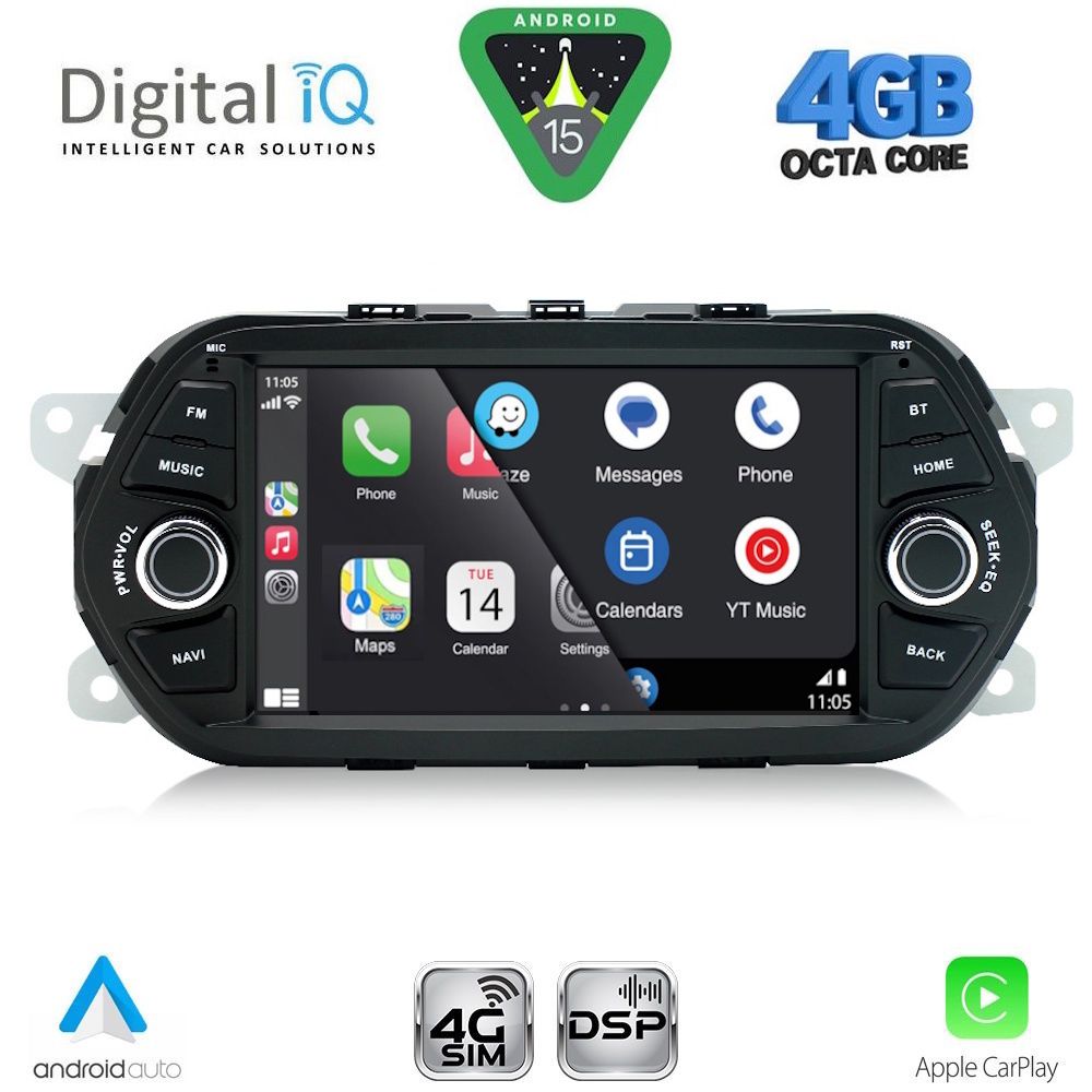 DIGITAL IQ BLG 455_CPA (7″ DECK) MULTIMEDIA OEM for FIAT TIPO mod. 2015-2023