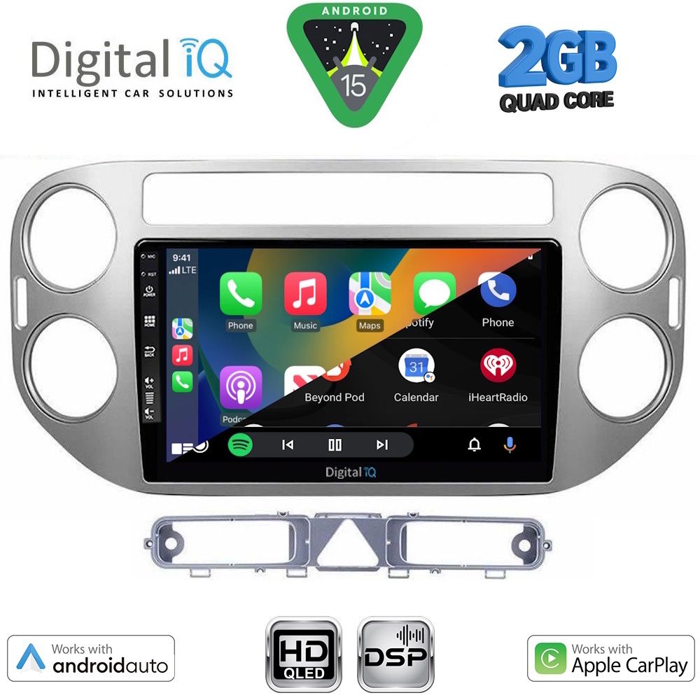DIGITAL IQ BXC 3759GR_CPAA (9inc) MULTIMEDIA TABLET for VW TIGUAN mod. 2004-2011 (GREY)