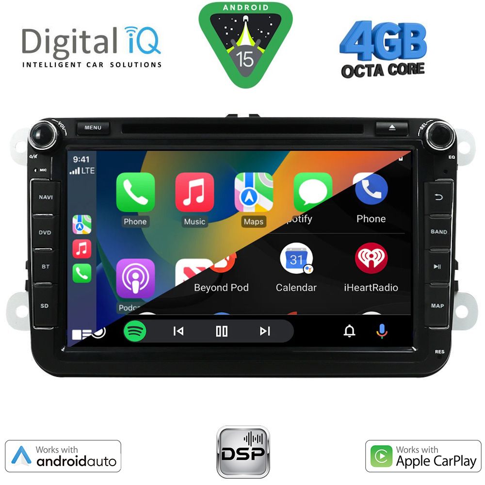 DIGITAL IQ BXF 679_CPAA (8" DVD) MULTIMEDIA SYSTEM for VW – SKODA – SEAT GROUP mod. 2004-2018
