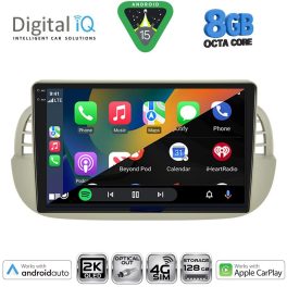 DIGITAL IQ BXK 20130BG_CPAA (9inc) MULTIMEDIA TABLET for FIAT 500 mod. 2007-2015 (BEIGE)