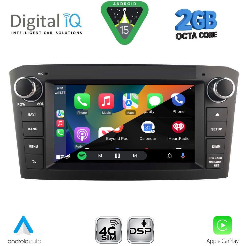 DIGITAL IQ BLF 325BL_CPA (7" DECK) MULTIMEDIA OEM for TOYOTA AVENSIS (T25) mod. 2003-2009 (BLACK)