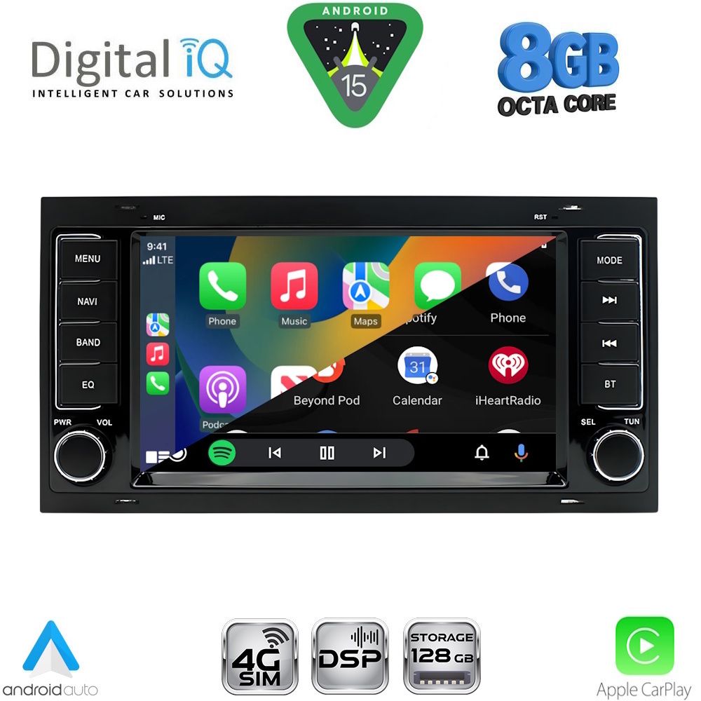 DIGITAL IQ BLM 742_CPA (7" DECK) MULTIMEDIA SYSTEM for VW TOUAREG mod. 2003-2011