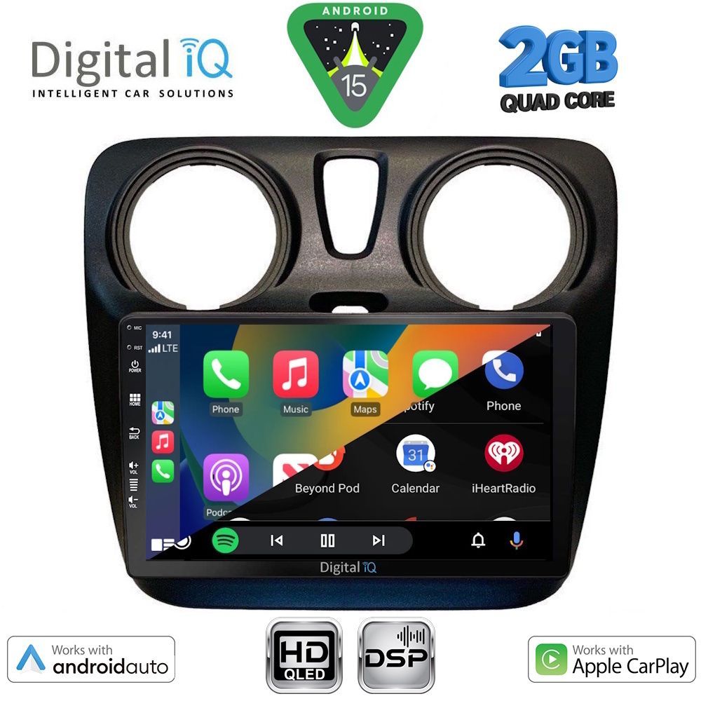 DIGITAL IQ BXC 3112_CPAA (9inc) MULTIMEDIA TABLET for DACIA DOKKER 2012-2022