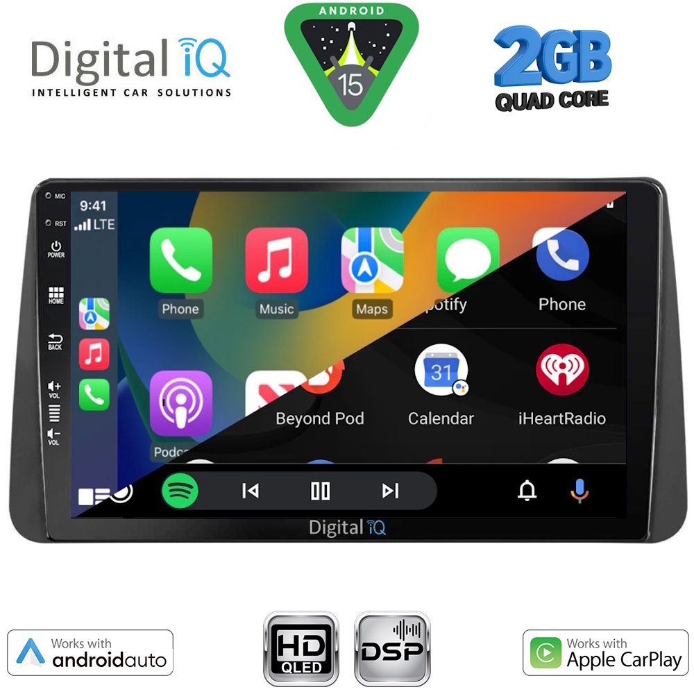 DIGITAL IQ BXC 3149_CPAA DASH (9inc) MULTIMEDIA TABLET for FIAT TIPO mod. 2018-2023
