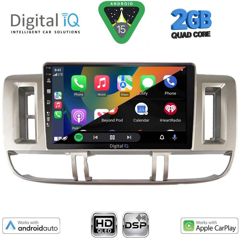 DIGITAL IQ BXC 3474_CPAA (9inc) MULTIMEDIA TABLET for NISSAN XTRAIL mod. 2000-2004
