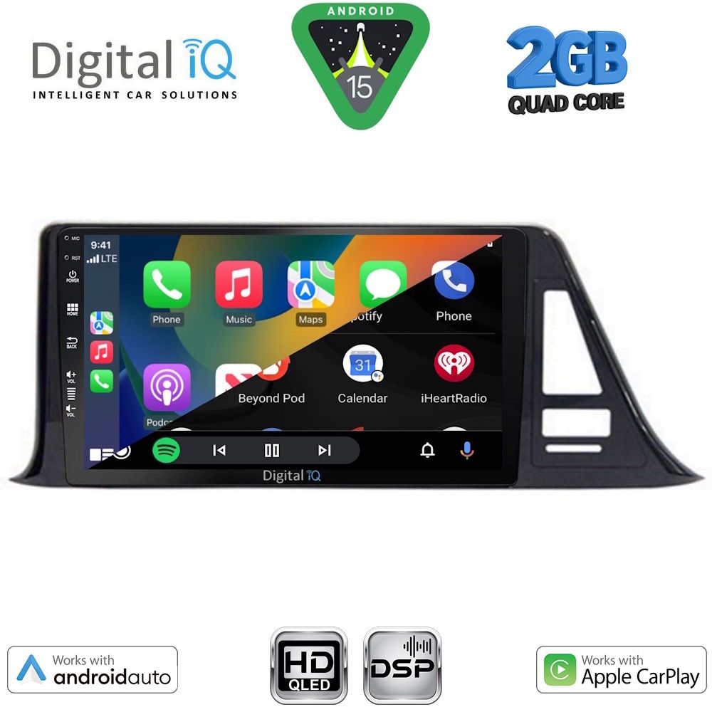 DIGITAL IQ BXC 3709_CPAA (9inc) MULTIMEDIA TABLET for TOYOTA CH-R mod. 2017-2023