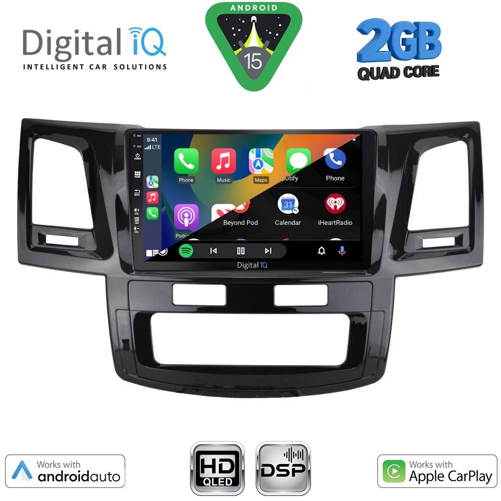 DIGITAL IQ BXC 3720_CPAA (9inc) MULTIMEDIA TABLET for TOYOTA HILUX mod. 2005-2016