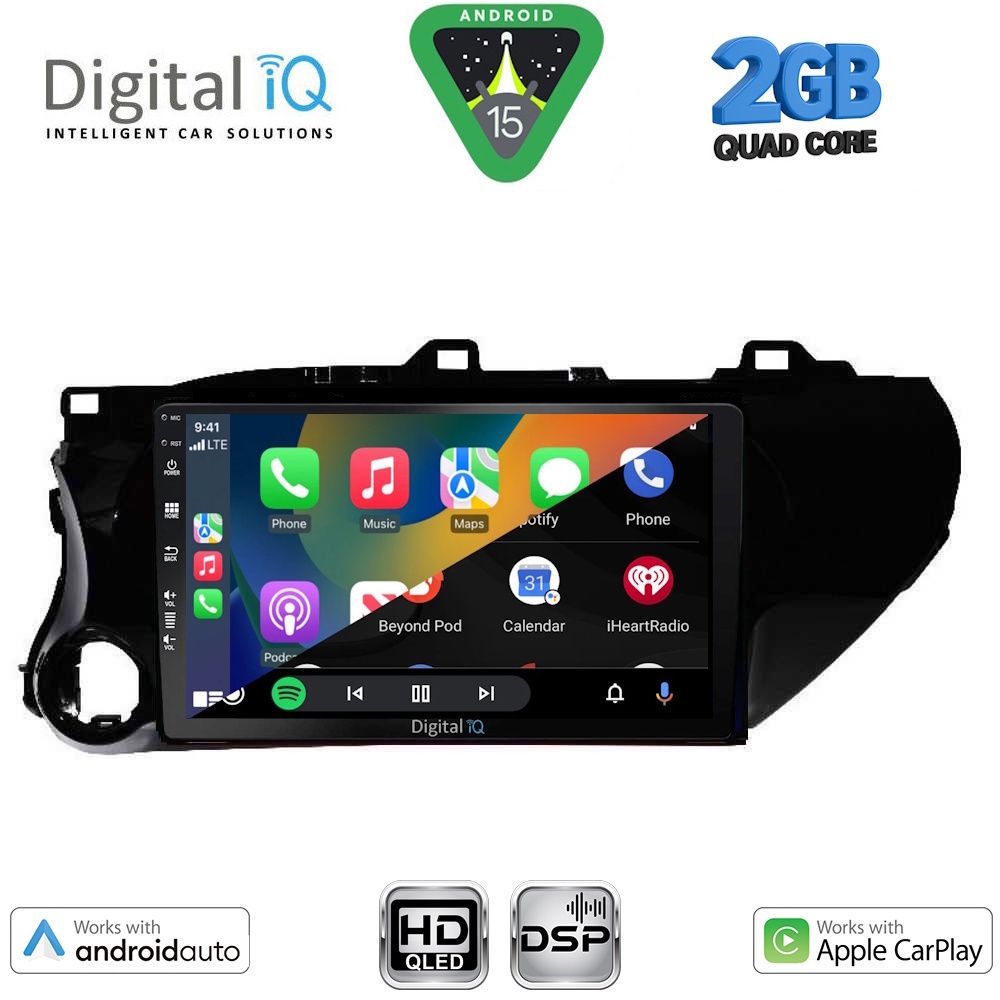 DIGITAL IQ BXC 3721_CPAA (10inc) MULTIMEDIA TABLET for TOYOTA HILUX mod. 2017-2026