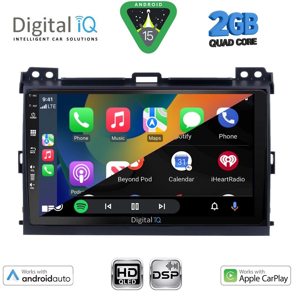 DIGITAL IQ BXC 3723_CPAA (9inc) MULTIMEDIA TABLET for TOYOTA LANDCRUISER mod. 2002-2008