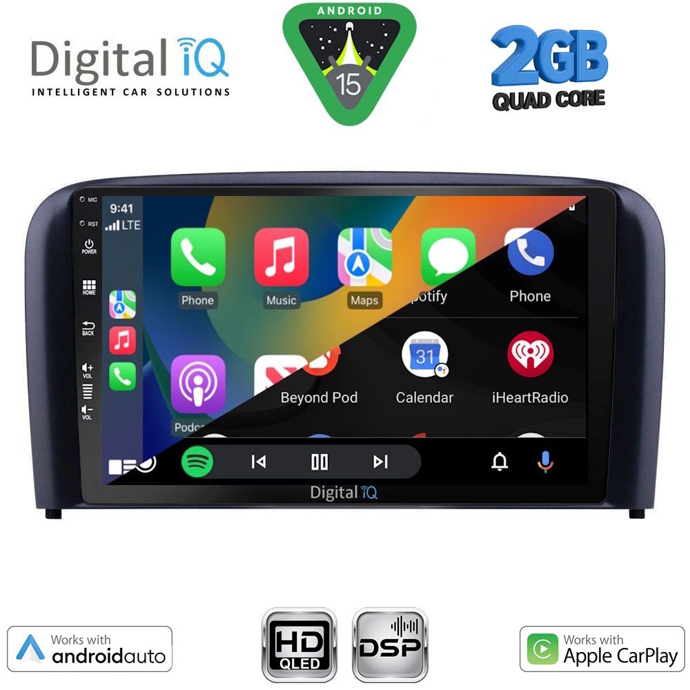 DIGITAL IQ BXC 3786_CPAA (9inc) MULTIMEDIA TABLET for VOLVO S80 mod. 1998-2006