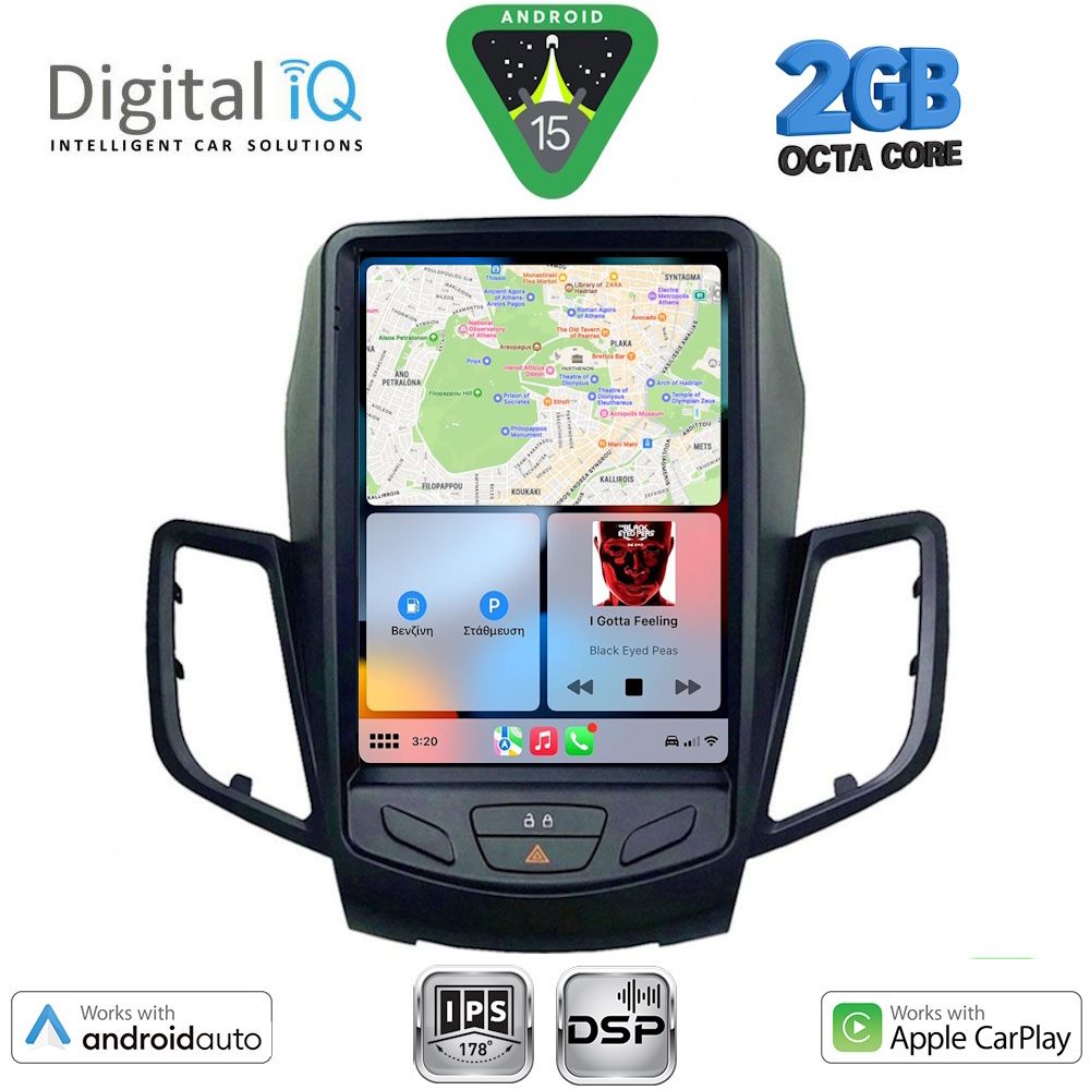 DIGITAL IQ BXF 5854_CPAA TESLA STYLE for FORD FIESTA mod. 2008-2017
