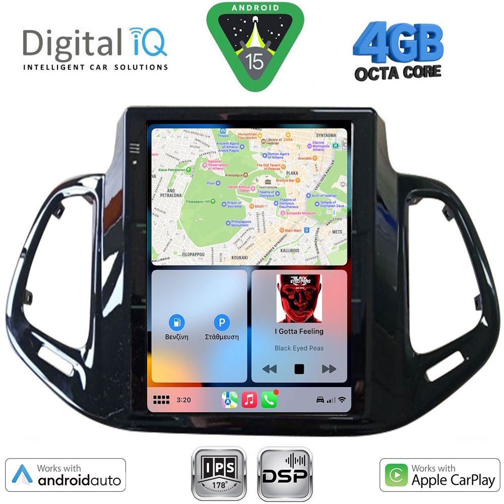 DIGITAL IQ BXF 6878_CPAA TESLA STYLE for JEEP COMPASS mod. 2017-2021
