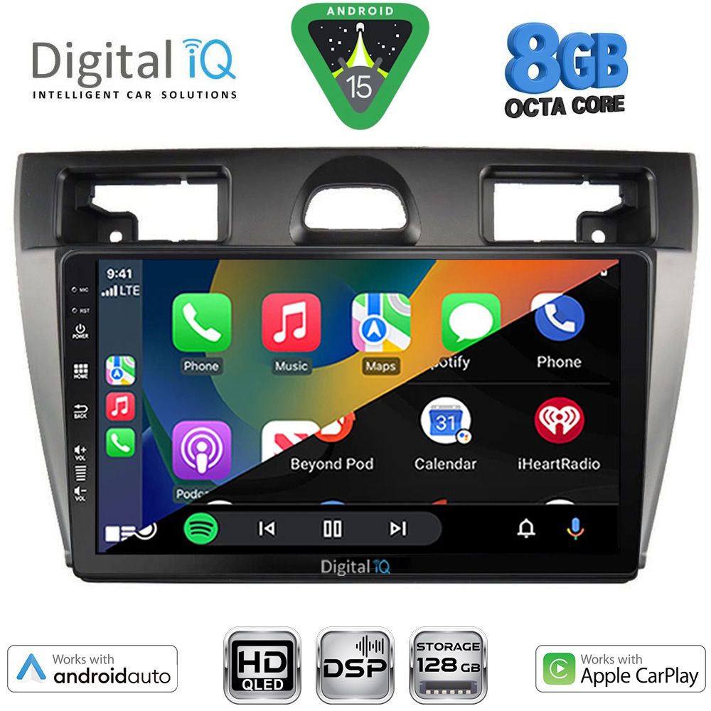 DIGITAL IQ BXF 7153SL_CPAA (9inc) MULTIMEDIA TABLET for FORD FIESTA mod. 2005-2008 (SILVER)