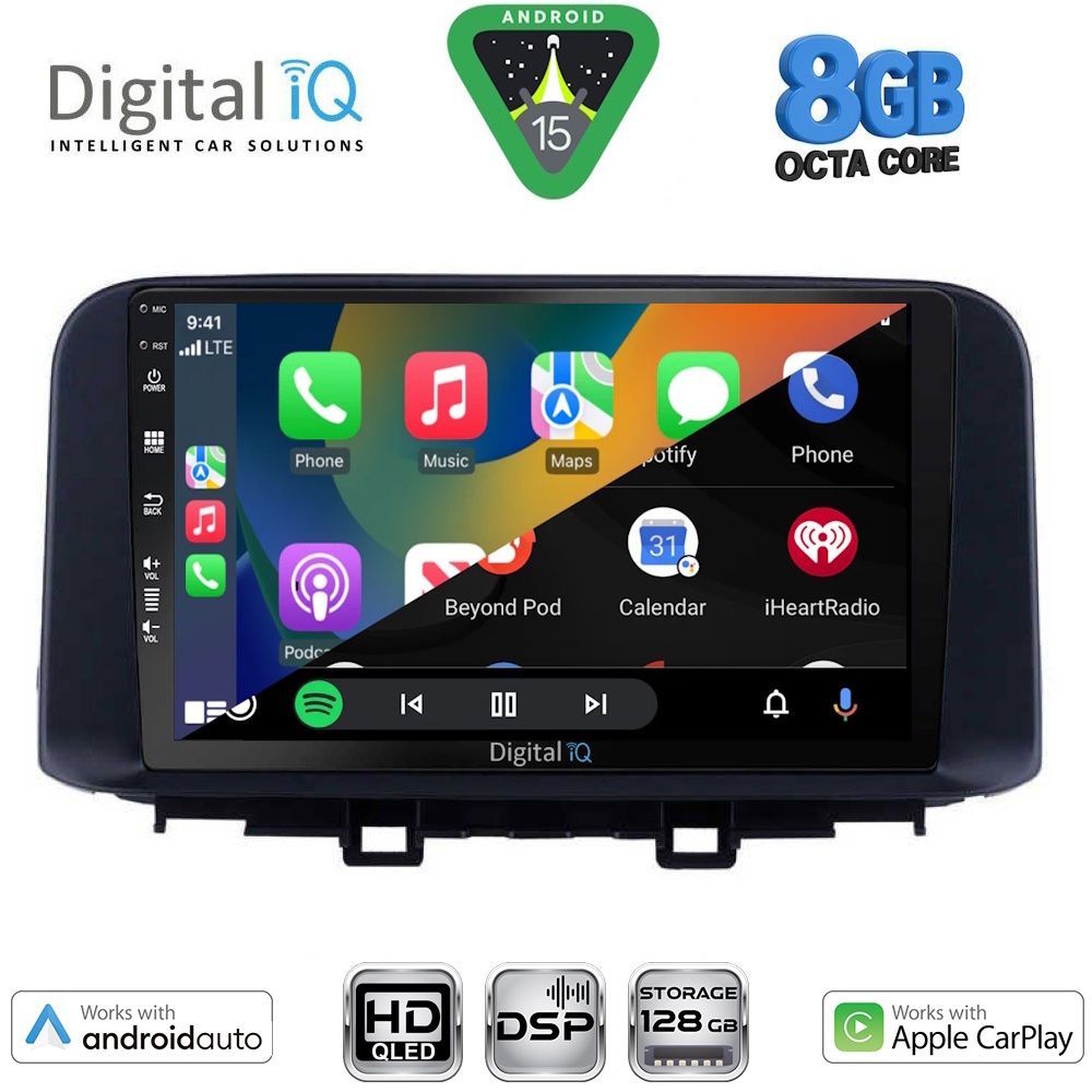 DIGITAL IQ BXF 7237_CPAA (10inc) MULTIMEDIA TABLET for HYUNDAI KONA mod. 2017-2023