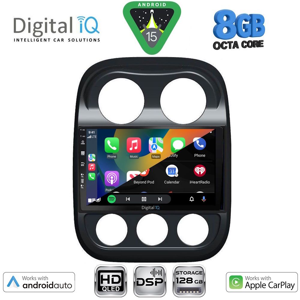 DIGITAL IQ BXF 7277_CPAA (10inc) MULTIMEDIA TABLET for JEEP COMPASS - PATRIOT mod. 2007-2016
