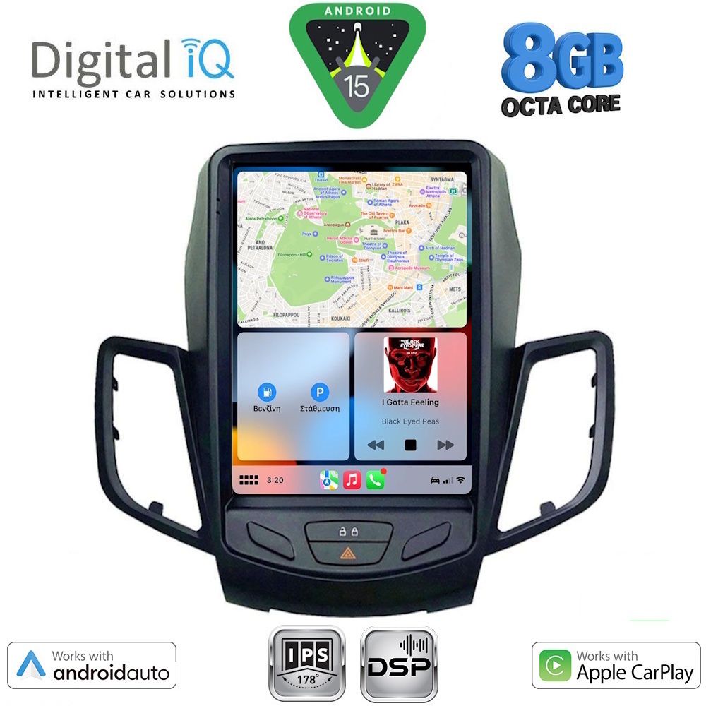DIGITAL IQ BXF 7854_CPAA TESLA STYLE for FORD FIESTA mod. 2008-2017
