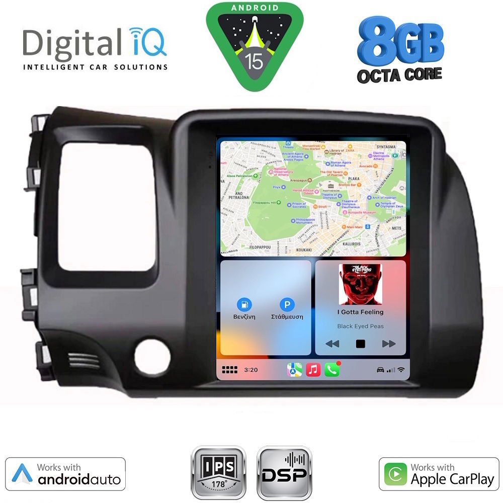 DIGITAL IQ BXF 7988_CPAA TESLA STYLE for HONDA CIVIC 4D mod. 2006-2012
