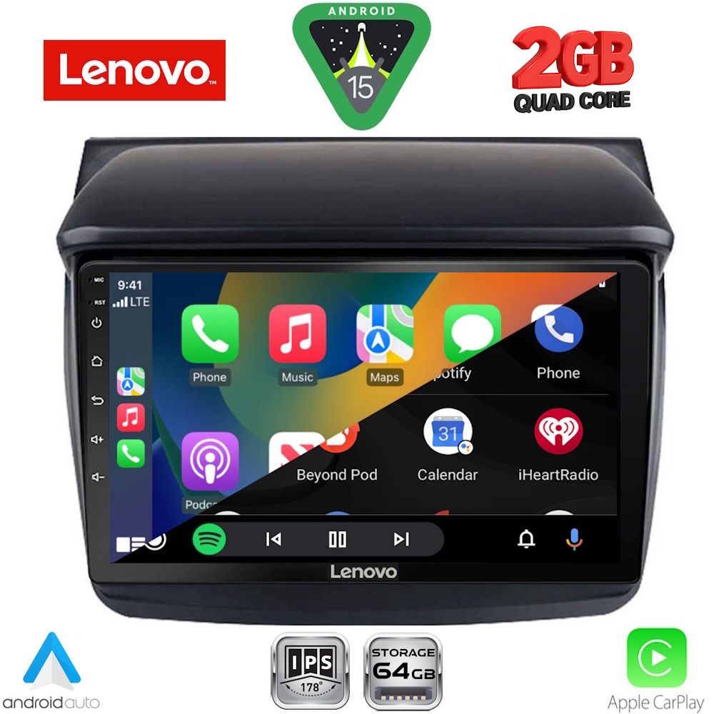 LENOVO LVD 2436_CPA (9inc) MULTIMEDIA TABLET for MITSUBISHI L200 mod. 2006-2015