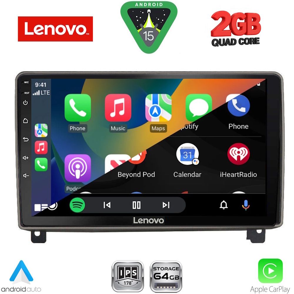 LENOVO LVD 2517_CPA (9inc) MULTIMEDIA TABLET for PEUGEOT 407 mod. 2004-2011