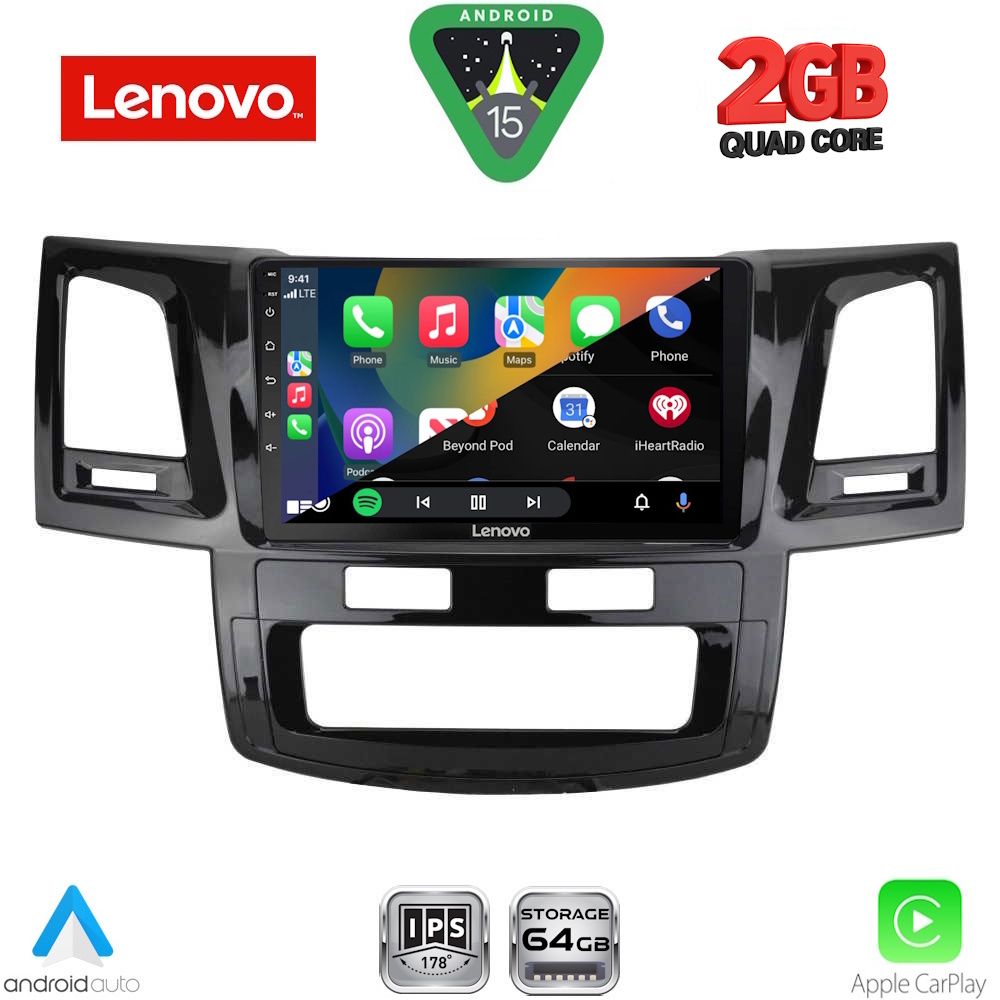 LENOVO LVD 2720_CPA (9inc) MULTIMEDIA TABLET for TOYOTA HILUX mod. 2005-2016