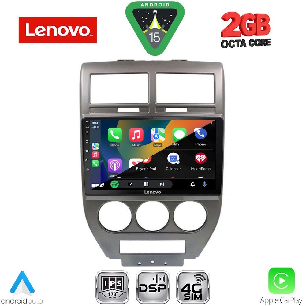LENOVO LVF 5276_CPA (10inc) MULTIMEDIA TABLET for JEEP COMPASS - PATRIOT mod. 2007-2016