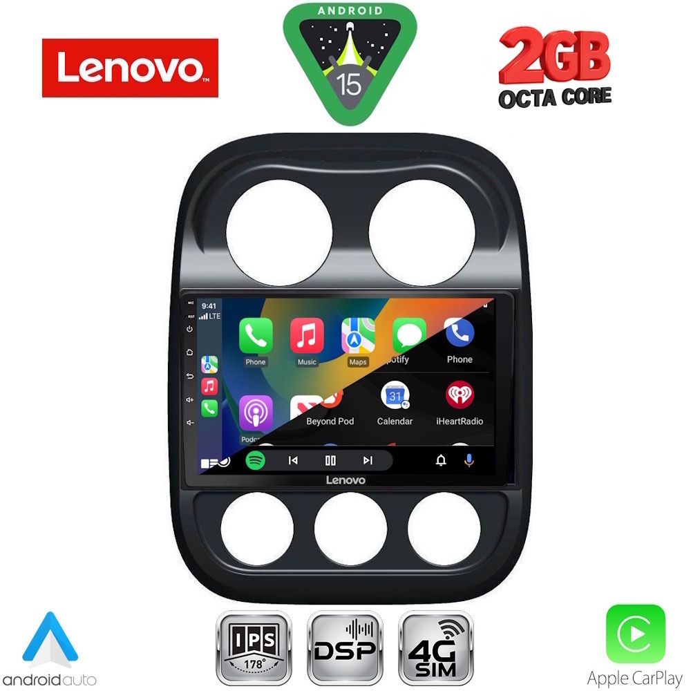 LENOVO LVF 5277_CPA (10inc) MULTIMEDIA TABLET for JEEP COMPASS - PATRIOT mod. 2007-2016
