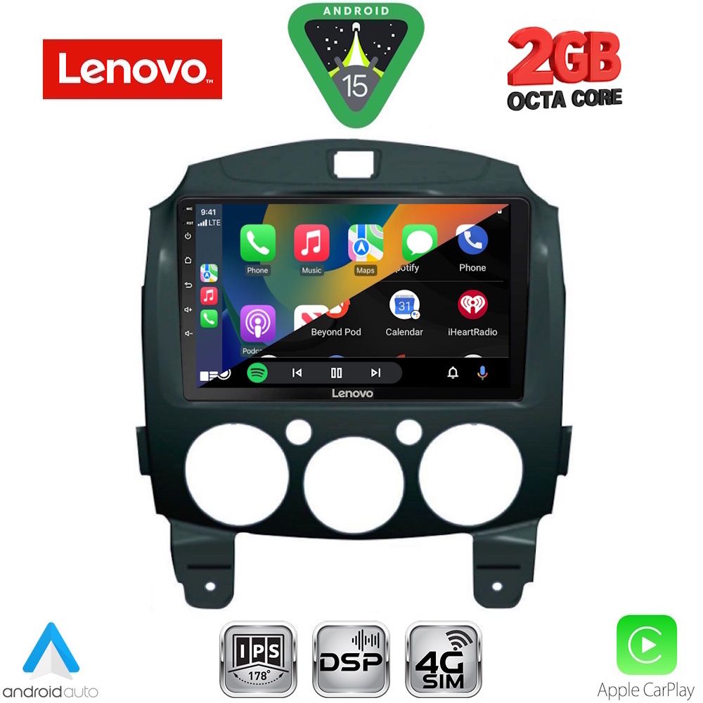 LENOVO LVF 5361_CPA (9inc) MULTIMEDIA TABLET for MAZDA 2 mod. 2007-2014