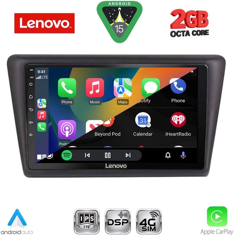 LENOVO LVF 5600_CPA (9inc) MULTIMEDIA TABLET for SKODA RAPID SPACEBACK mod. 2014-2019