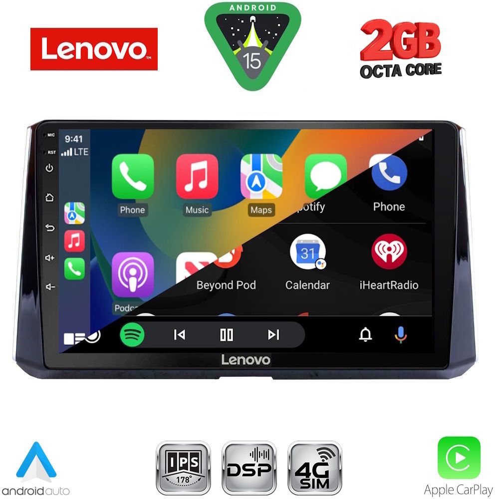 LENOVO LVF 5716_CPA (10inc) MULTIMEDIA TABLET for TOYOTA COROLLA mod. 2019-2026