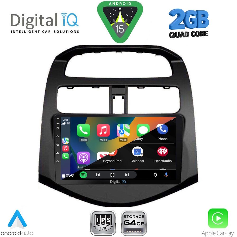 DIGITAL IQ RSD 1078_CPA (9inc) MULTIMEDIA TABLET for CHEVROLET SPARK mod. 2009-2015