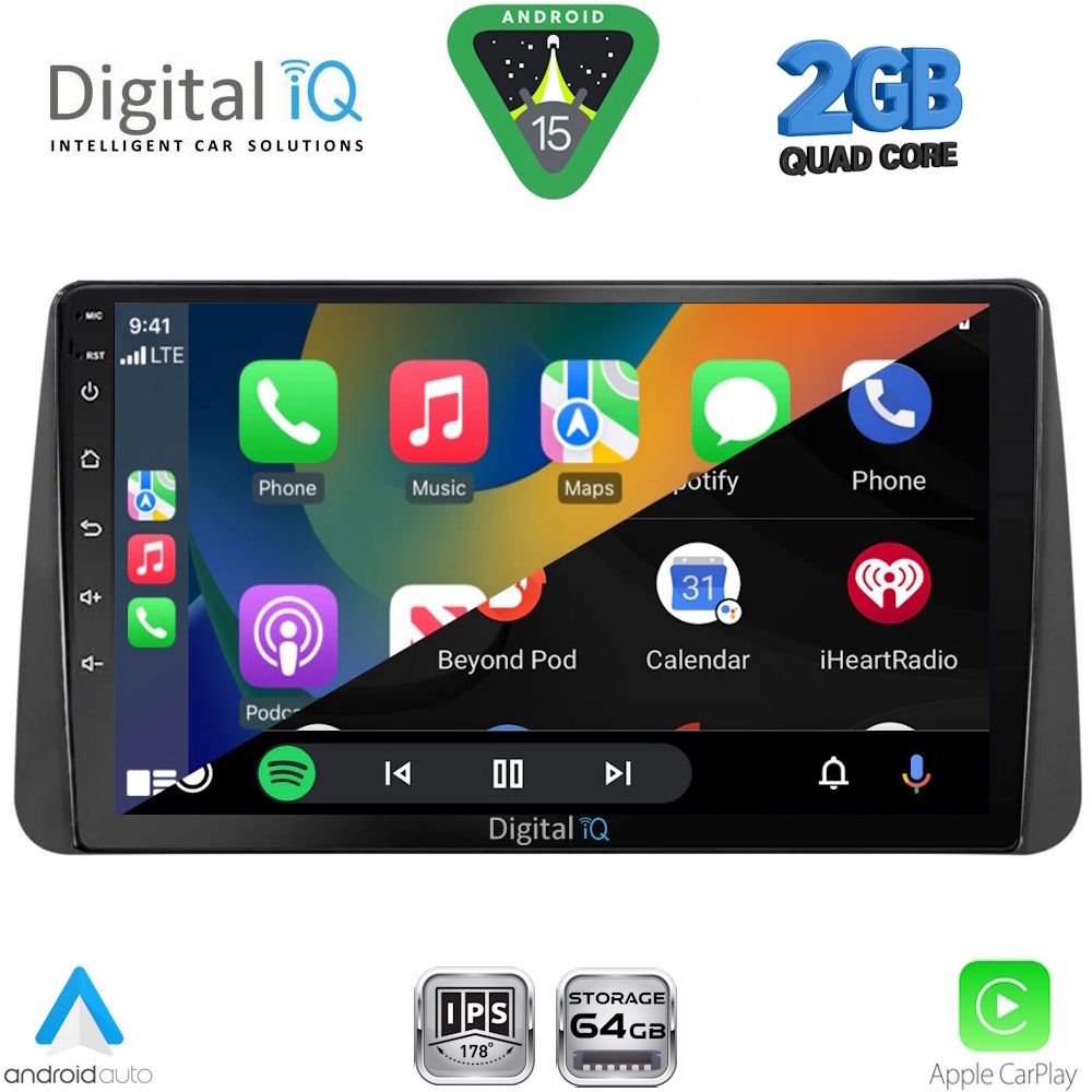 DIGITAL IQ RSD 1149_CPA DASH (9inc) MULTIMEDIA TABLET for FIAT TIPO mod. 2018-2023
