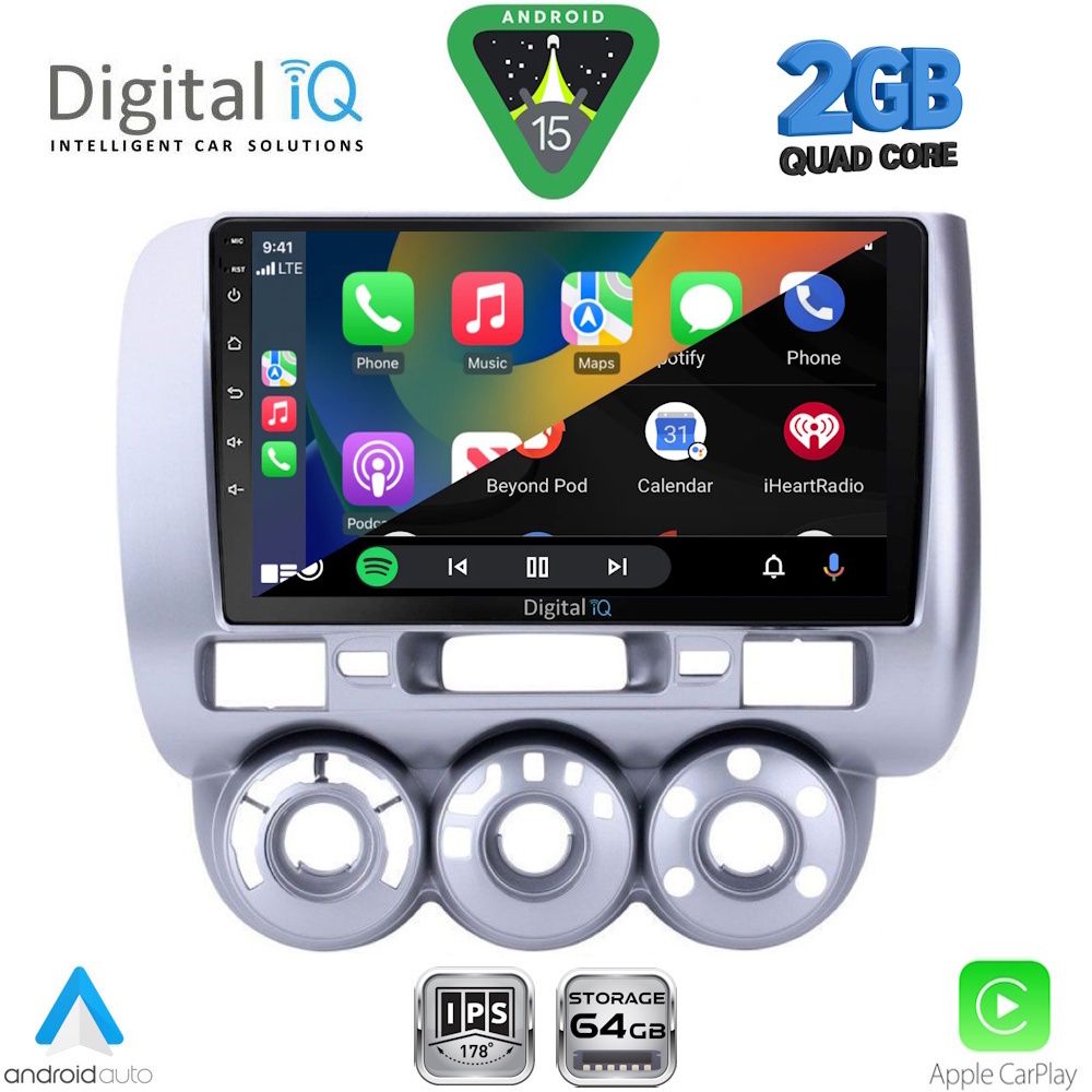 DIGITAL IQ RSD 1210_CPA A/C (9inc) MULTIMEDIA TABLET for HONDA JAZZ mod. 2002-2008