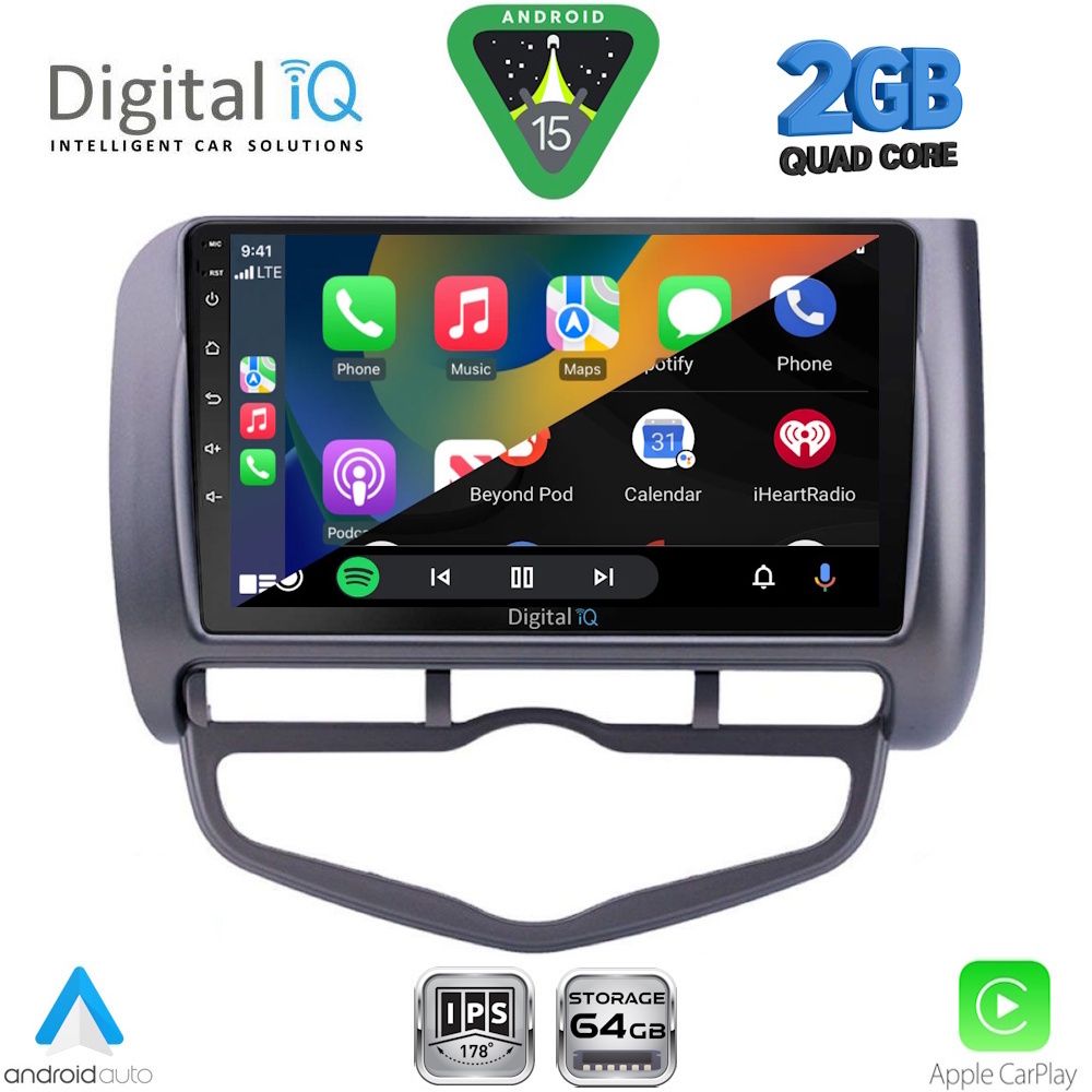 DIGITAL IQ RSD 1210_CPA CLIMA (9inc) MULTIMEDIA TABLET for HONDA JAZZ mod. 2002-2008