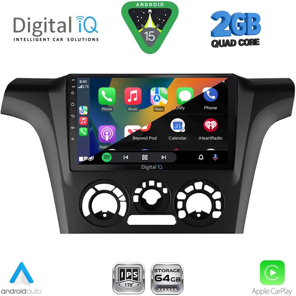DIGITAL IQ RSD 1441_CPA A/C (9inc) MULTIMEDIA TABLET for MITSUBISHI OUTLANDER mod. 2001-2005